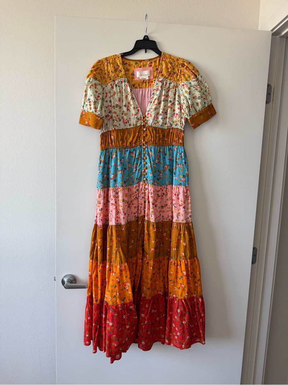 Anthropologie Boho Patchwork Floral Maxi Dress - Multicolor